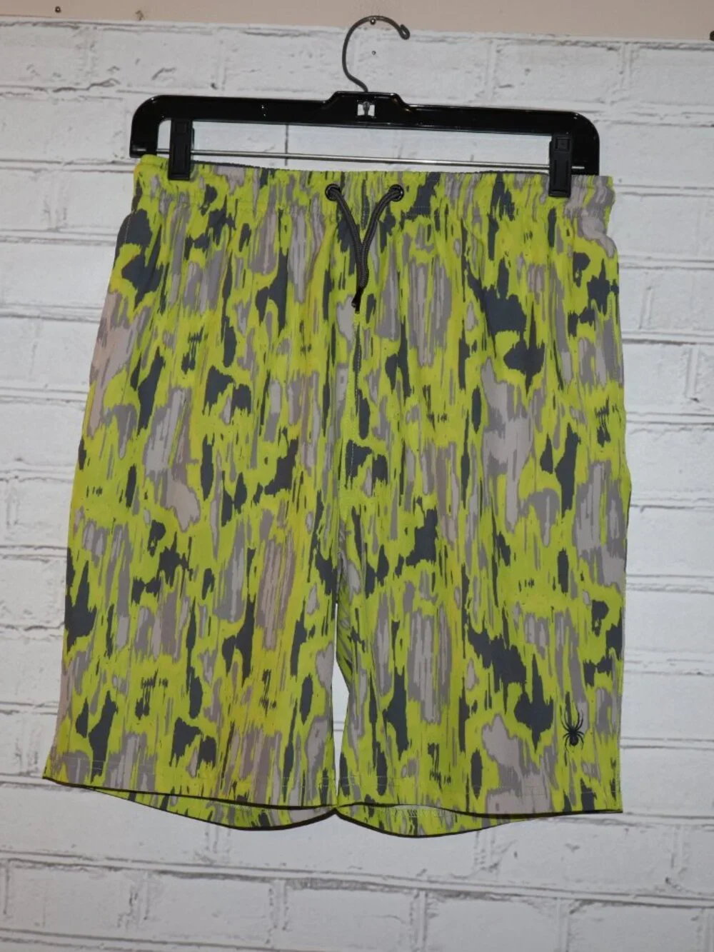 🕷️ Spyder Kids Swim Shorts · XL (18/20) · Neon Camo